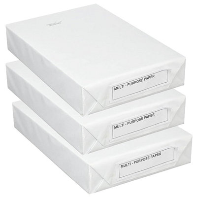 3 Reams (1500 Sheets) Multi-Purpose White Home Office Schools A4 Copier Paper for Printers 80gsm