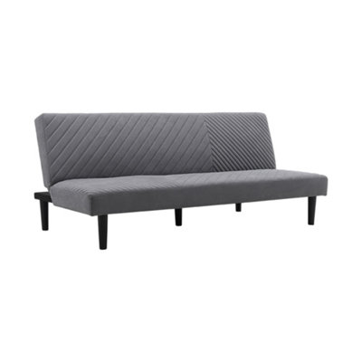 3 Seat Fabric Upholstered Sofa Couch 3 Seater  Recliner Sofa Bed Grey