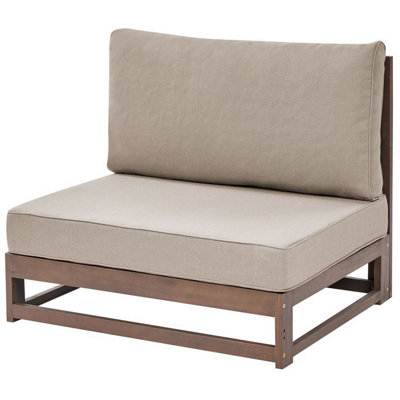 3 Seater Certified Acacia Wood Garden Sofa Dark TIMOR II - 5