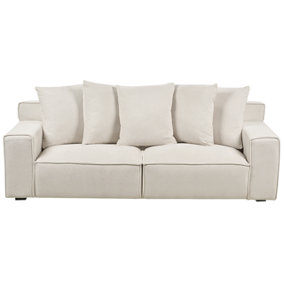 3 Seater Chenille Sofa Off-White VISKAN