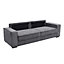 3 Seater Dark Grey Upholstered Sofa Couch for Living Room Bedroom