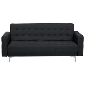 3 Seater Fabric Sofa Bed Graphite Grey ABERDEEN