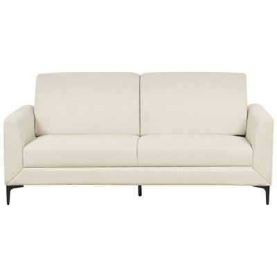 3 Seater Fabric Sofa Beige FENES