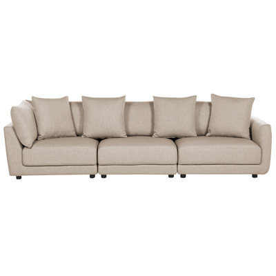 3 Seater Fabric Sofa Beige SIGTUNA