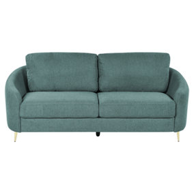 3 Seater Fabric Sofa Green TROSA