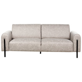 3 Seater Fabric Sofa Grey ASKIM