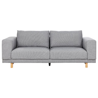 3 Seater Fabric Sofa Grey NIVALA