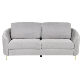 3 Seater Fabric Sofa Grey TROSA