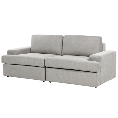 3 Seater Fabric Sofa Light Grey ALLA