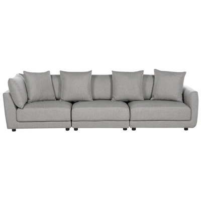 3 Seater Fabric Sofa Light Grey SIGTUNA