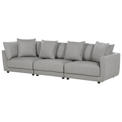 3 Seater Fabric Sofa Light Grey SIGTUNA