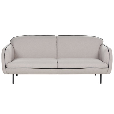 3 Seater Fabric Sofa Light Grey TONSBERG