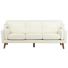 3 Seater Fabric Sofa Off-White LOKKA