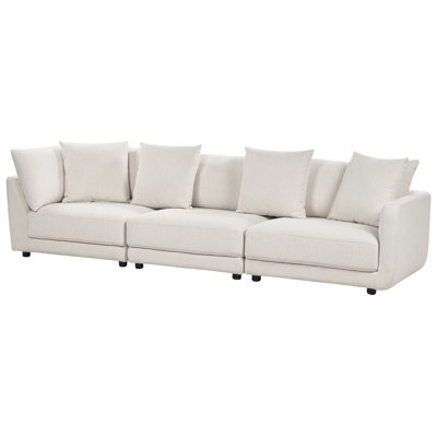 3 Seater Fabric Sofa Off-White SIGTUNA