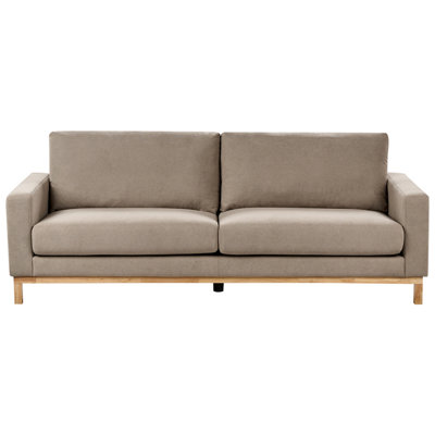 3 Seater Fabric Sofa Taupe SIGGARD