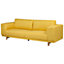3 Seater Fabric Sofa Yellow NIVALA