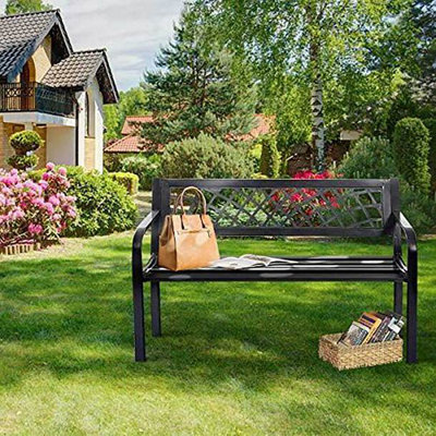 3-Seater Garden Bench (with cover) - H75xW119xD53cm - 4