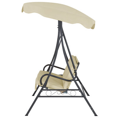3 Seater Garden Swing Beige GARBO - 5