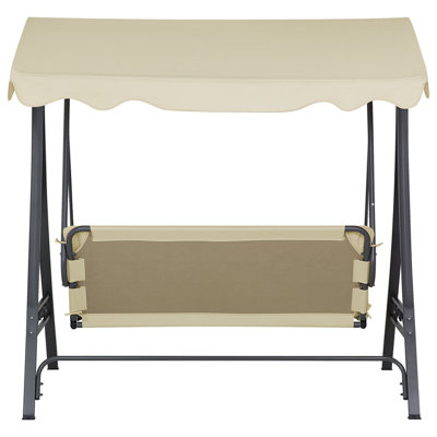 3 Seater Garden Swing Beige GARBO - 6