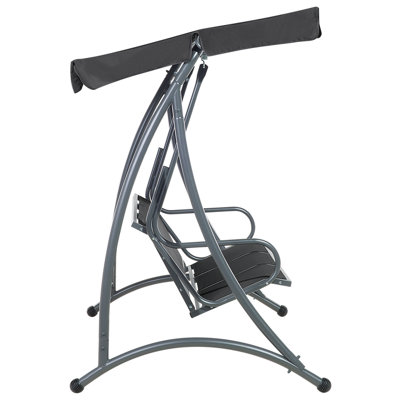 3 Seater Garden Swing Black BOGART - 6