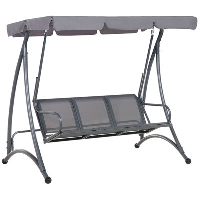 3 Seater Garden Swing Grey BOGART