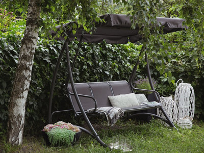 3 Seater Garden Swing Grey BOGART