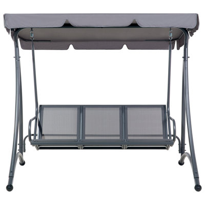 3 Seater Garden Swing Grey BOGART - 7