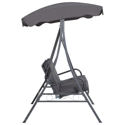 3 Seater Garden Swing Grey GARBO - 5