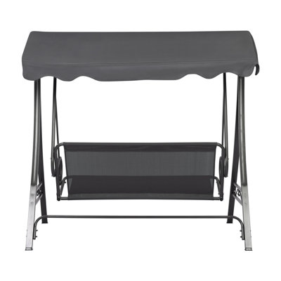 3 Seater Garden Swing Grey GARBO - 6