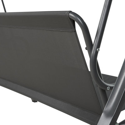 3 Seater Garden Swing Grey GARBO - 7