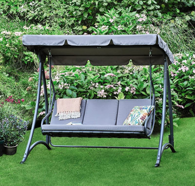 3 seater garden swing best sale