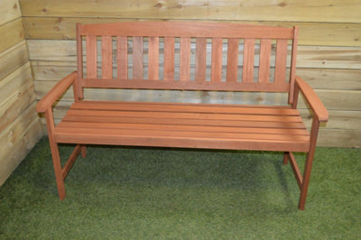 3 Seater Outdoor Traditional Wooden Garden Patio Bench - 9