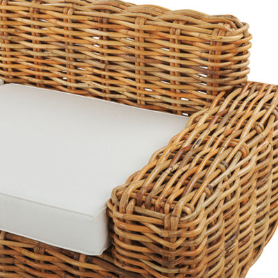 3 Seater Rattan Garden Sofa Natural FORLI - 6