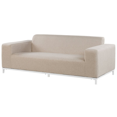 3 Seater Sofa 3 Seater Fabric Beige ROVIGO - 4