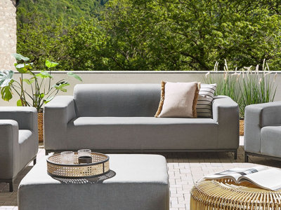3 Seater Sofa 3 Seater Fabric Grey ROVIGO