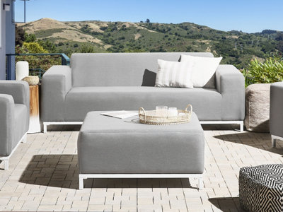 3 Seater Sofa 3 Seater Fabric Light Grey ROVIGO