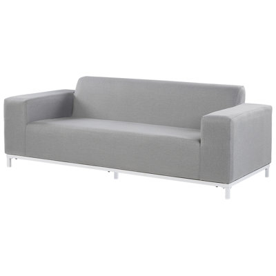 3 Seater Sofa 3 Seater Fabric Light Grey ROVIGO - 4