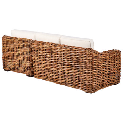 3 Seater Sofa 3 Seater Left Hand Rattan Natural BRIATICO - 6