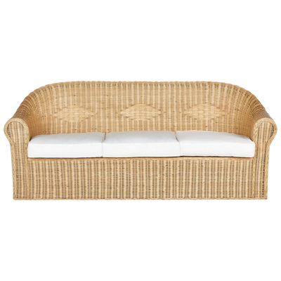 3 Seater Sofa 3 Seater Rattan Natural LIVADEIA