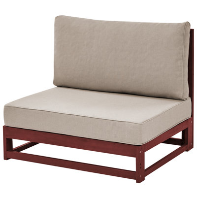 3 Seater Sofa 3 Seater Wood Dark Red TIMOR - 5