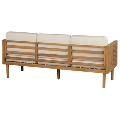 3 Seater Sofa 3 Seater Wood Light Wood BARATTI - 5