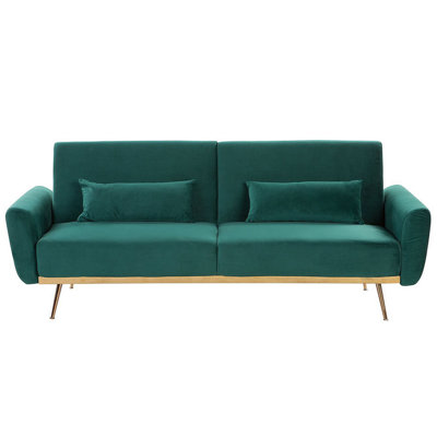 3 Seater Sofa EINA Emerald Green Velvet