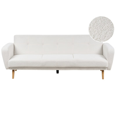 3 Seater Sofa FLORLI Off-White Boucle