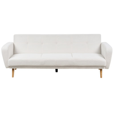 3 Seater Sofa FLORLI Off-White Boucle