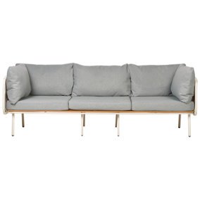 3 Seater Sofa Metal Grey SENISE