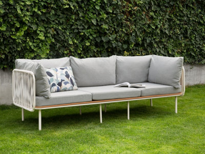 3 Seater Sofa Metal Grey SENISE