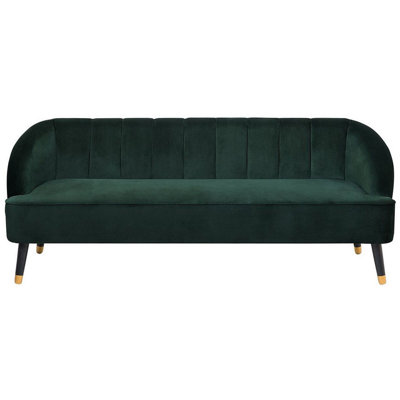 3 Seater Velvet Sofa Emerald Green ALSVAG