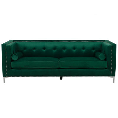 3 Seater Velvet Sofa Emerald Green AVALDSENES