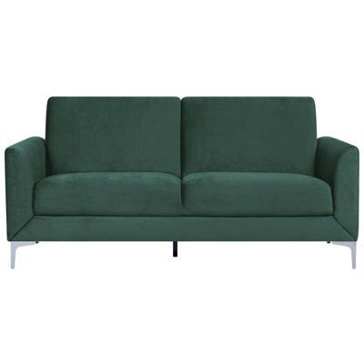 3 Seater Velvet Sofa Green FENES