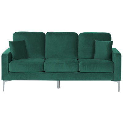 3 Seater Velvet Sofa Green GAVLE